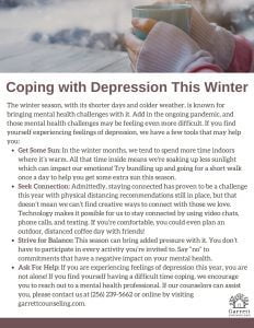 Winter Mental Health Toolkit | Garrett Counseling | Huntsville AL