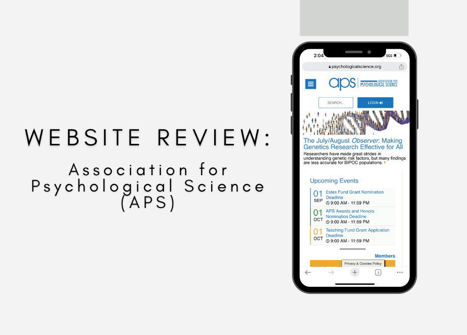 Website Review: Association for Psychological Science