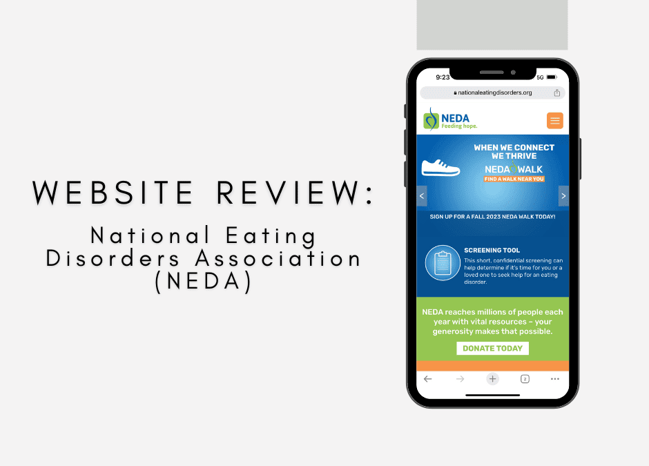 Website Review National Eating Disorders Association (NEDA)