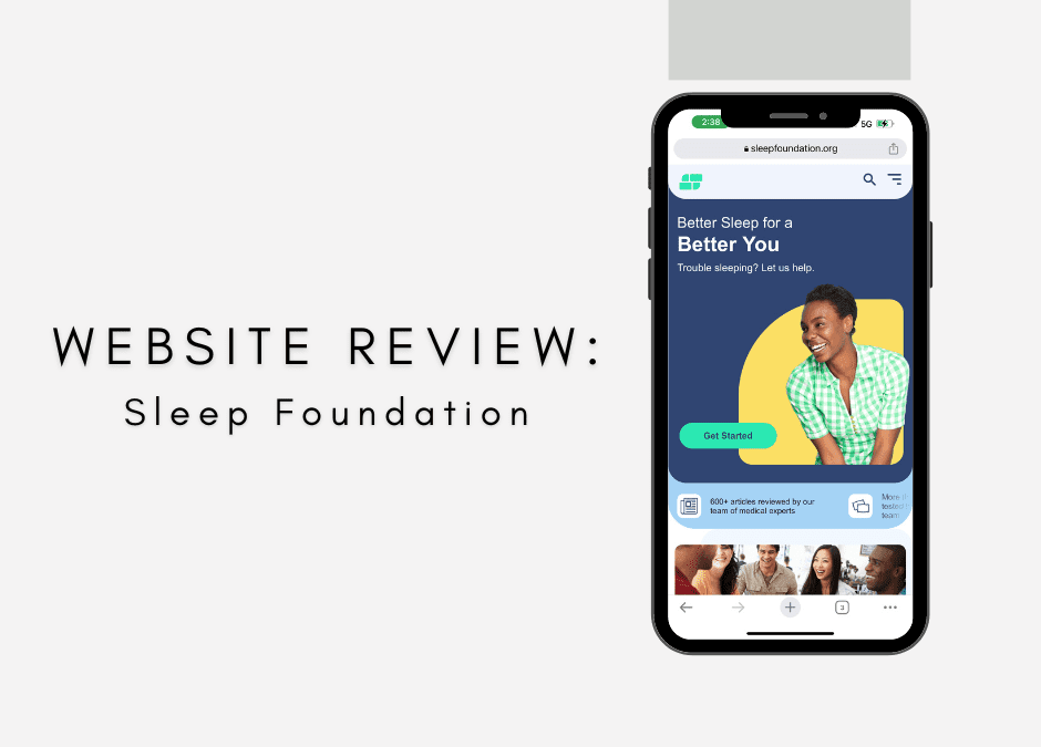 Website Review Sleep Foundation