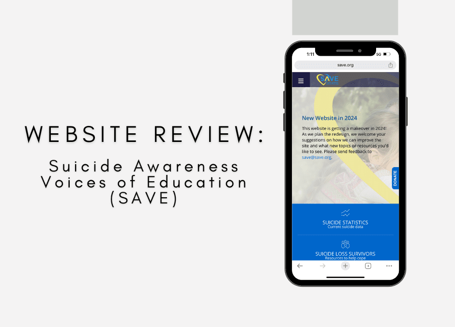 Website Review: Suicide Awareness Voices of Education